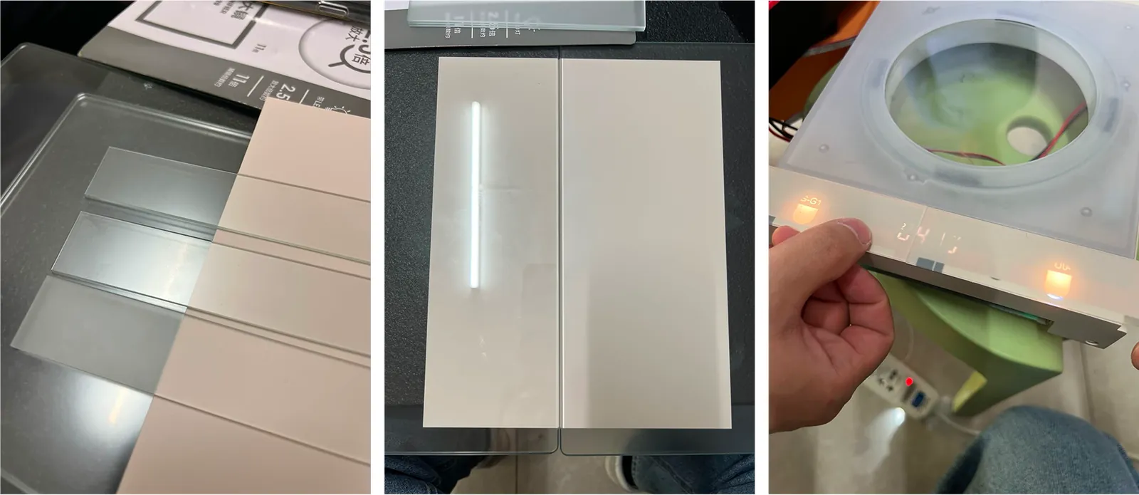 Anti-glare coating density and icon clarity inspection
